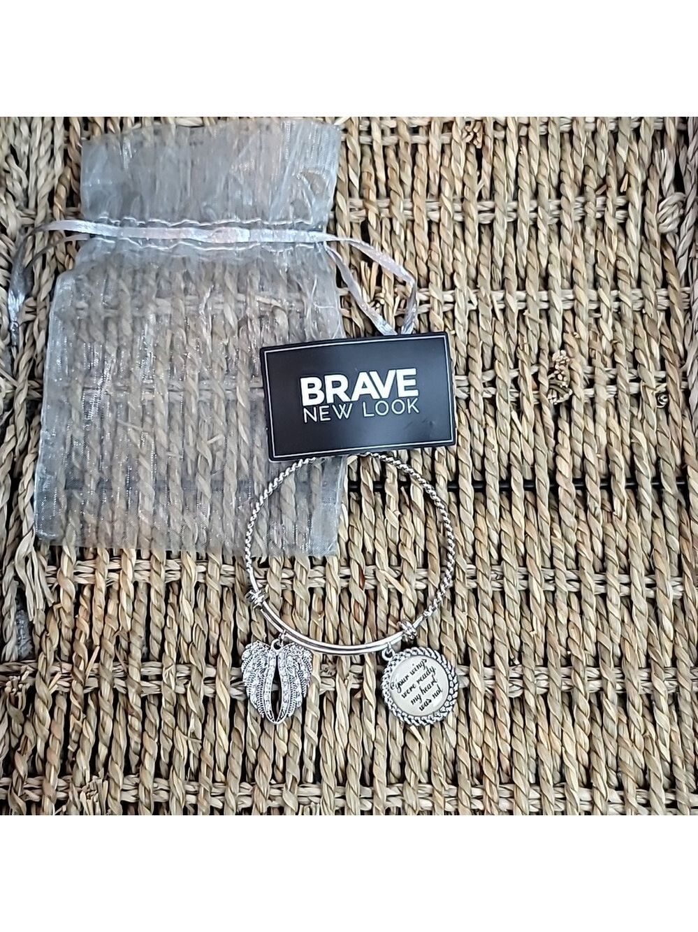 Brave new look wings where ready heart was not bracelet nwt